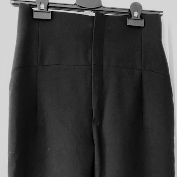 SOLD ZARA black NWOT high-rise dress pants, xs - Picture 3 of 6